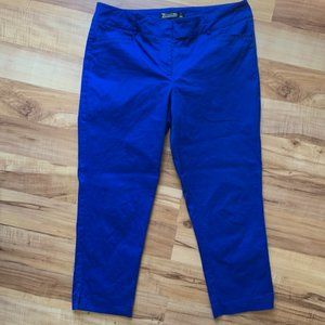 NY&CO royal blue crop straight leg signature pants